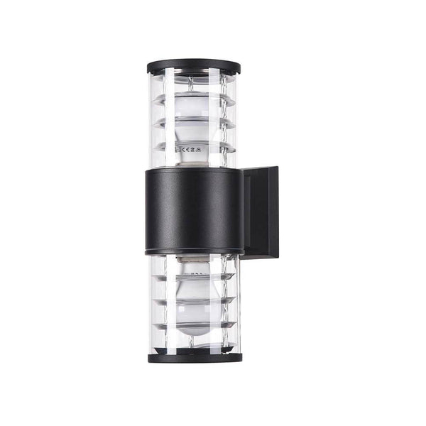 Bronx Außen Wandlampe 2-flammig aus Metall mit Glasdiffusor, korrosionsbeständig und für LED-Lampen empfohlen