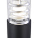 Bronx Pollerleuchte IP54 mit Glasdiffusor und schwarzem Metallkorpus, ideal für Außenbereiche.