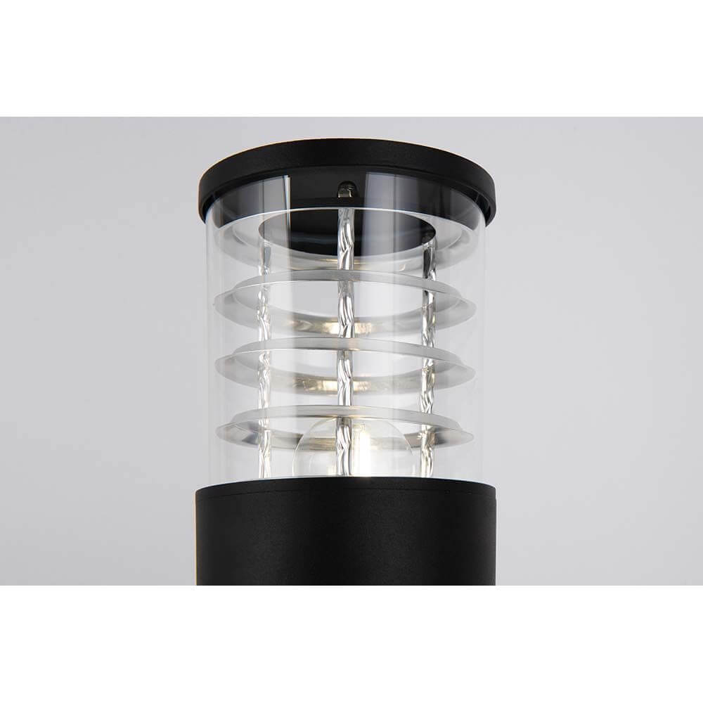 Bronx Pollerleuchte IP54 mit Metallkorpus und Glasdiffusor, ideal für den Außenbereich.