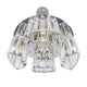 Colline Glas-Pendelleuchte 4-flammig mit asymmetrischem Design und glanzpolierten Glaselementen.