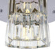 Colline Glas-Pendelleuchte 4-flammig mit asymmetrischem Design und glanzpolierten Glaselementen.