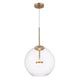 Cometa LED-Pendelleuchte in Gold-Matt mit modernem Design und transparentem Schirm.