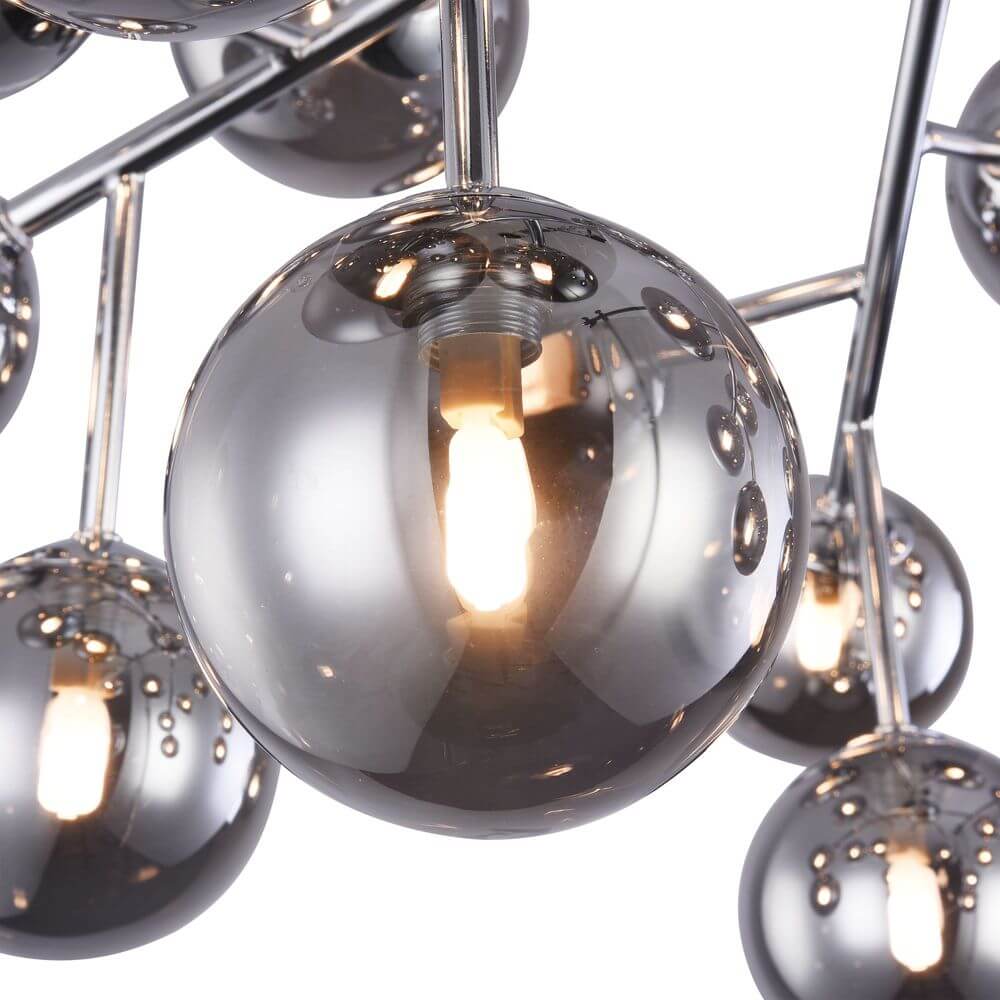 Dallas taklampa 20-flg. med glasbollar