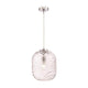 Dunas Pendelleuchte Small – elegante und moderne Deckenleuchte mit geschwungenem Glasschirm in klar.