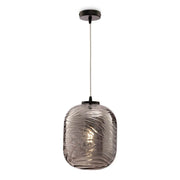 Dunas Pendelleuchte Small mit strukturiertem Glas, ideal für stilvolle Innenräume.