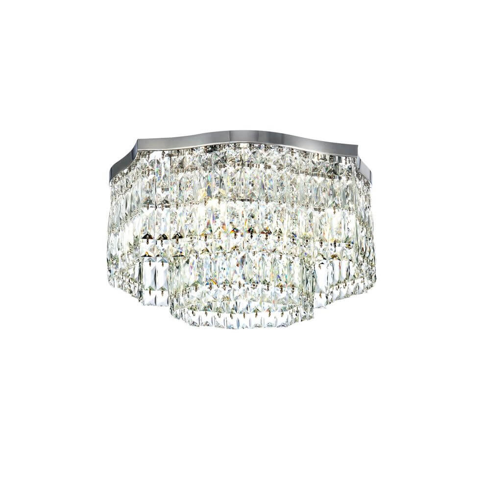 Dune Deckenlampe klein mit funkelndem Kristalldesign und elegantem Metallrahmen