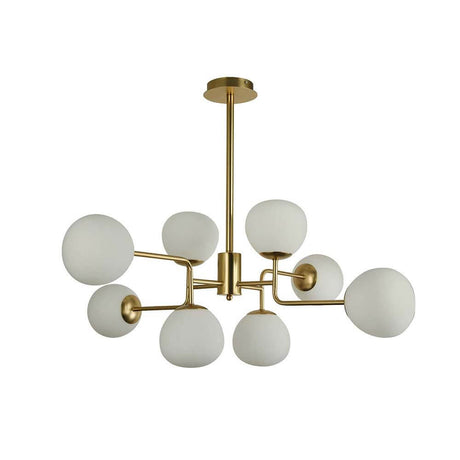 Erich hængelampe med metalramme og matteret glas diffusorer i moderne design.