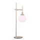 Erich Tischleuchte aus hochwertigem Metall mit mattiertem Glasdiffusor, verstellbar und elegant im Design.
