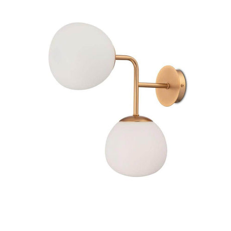 Erich wall light Big made of high-quality metal with frosted diffusers and adjustable rod.