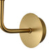 Erich Wandleuchte Small aus hochwertigem Metall mit mattem Gold-Finish und verstellbarer Stange.