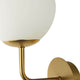 Erich Wandleuchte Small mit mattiertem Glas und hochwertigem Metall in Goldtönen.