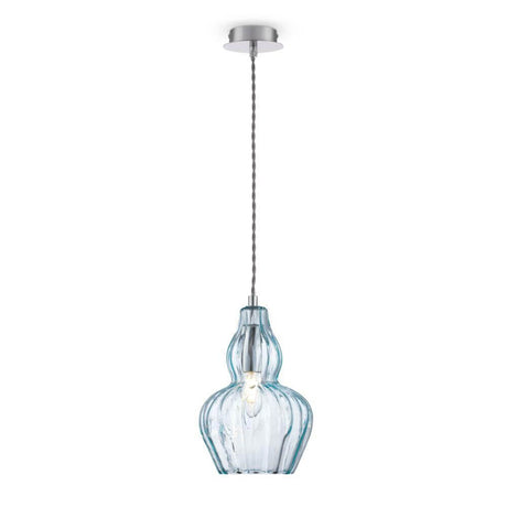 Suspension Eustoma en verre transparent, éclairage moderne pour des intérieurs élégants.