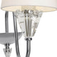 Detailansicht der Florero Wandlampe mit kristallinem Lampenschirm und elegantem Design.
