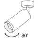 Focus Einbau-Deckenspot 80° mit drehbarem Kopf für flexible Lichtgestaltung.