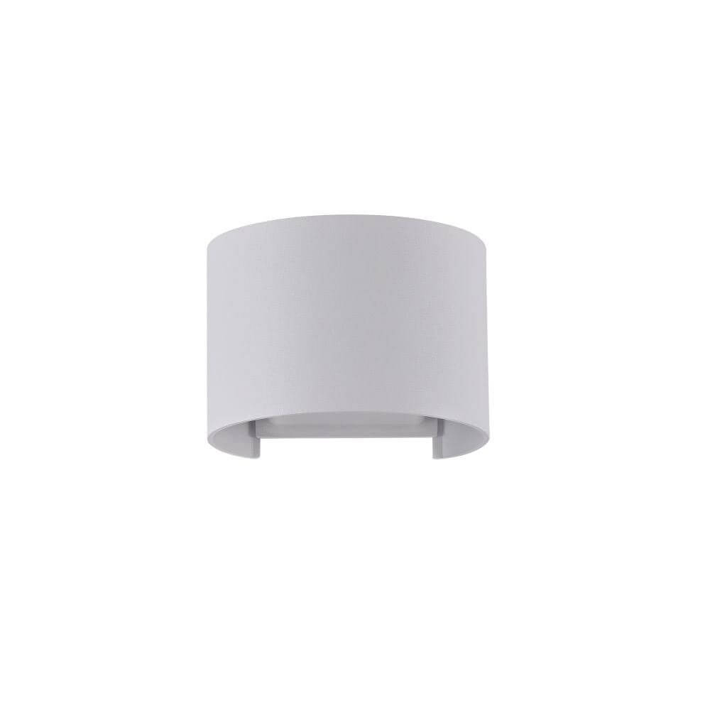 Fulton LED-Außenwandlampe rund IP54 in modernem, weißem Design, ideal für Außenbereiche.