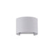 Fulton LED-Außenwandlampe rund IP54 in modernem, weißem Design, ideal für Außenbereiche.