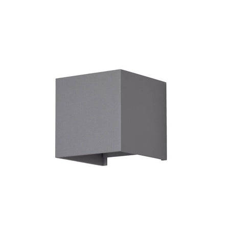 Fulton LED-Wandleuchte Außen eckig IP54 in modernem metallischem Design, resistent gegen Korrosion.