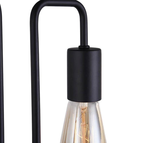 Gilbert wall light, 2-light, black - detailed view of the metal frame in black lacquer finish