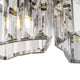 Glas Wandlampe Colline 2-flammig mit asymmetrischem Design und glanzpolierten Glaselementen.