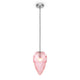 Globo Hängelampe Mini in rosa mit facettiertem Design, ideal für moderne Innenräume.