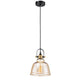 Irving Hängeleuchte Ø 20cm, elegante Pendelleuchte mit klarem Glas und goldenen Akzenten.