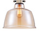 Irving Hängeleuchte Ø 30cm Industrial mit transparentem Lampenschirm und sichtbarem Glühbirne.