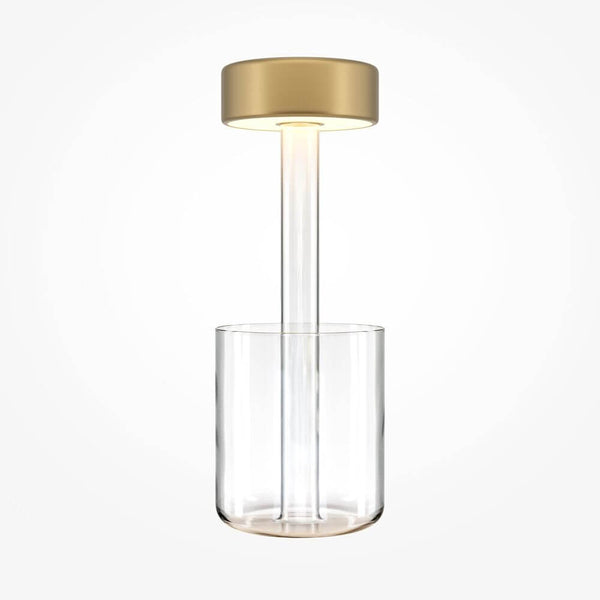 LED Akku-Tischleuchte AI Collaboration in Gold mit Sensorschalter, kabelloses Design, moderne Tischlampe
