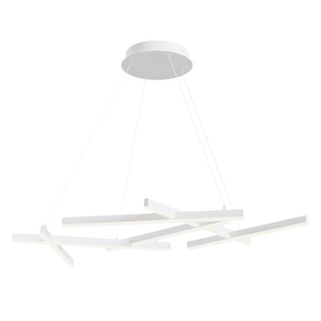 Suspension Line LED au design moderne avec plusieurs tiges lumineuses en blanc.