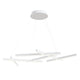 Line LED-Hängeleuchte in modernem Design mit mehreren Lichtstreben in Weiß.