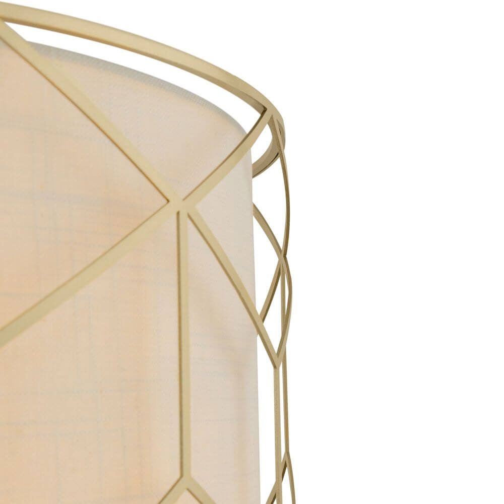 Detailansicht der Messina Pendelleuchte mit modernem Design und feiner Lampenschirmstruktur.
