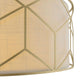 Detailansicht der Messina Pendelleuchte mit modernem geometrischem Design und goldfarbenem Finish.