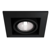 MetalModern Einbauleuchte schwarz, elegante quadratische Decken-Einbauleuchte aus Metall