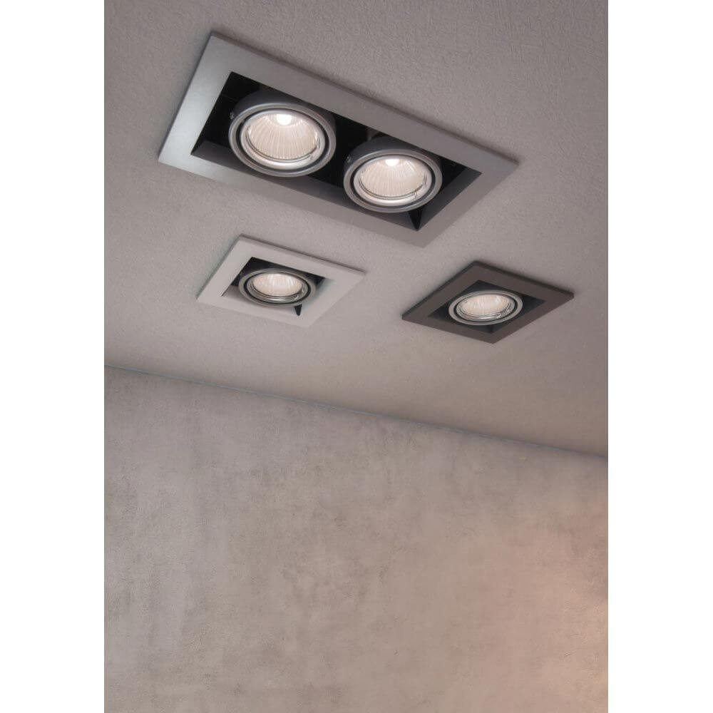 MetalModern Einbauleuchte 2-flammig in modernem Deckenlampen-Design.