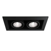 MetalModern Einbauleuchte 2-flammig in schwarzem Design mit zwei spots für moderne Beleuchtung.