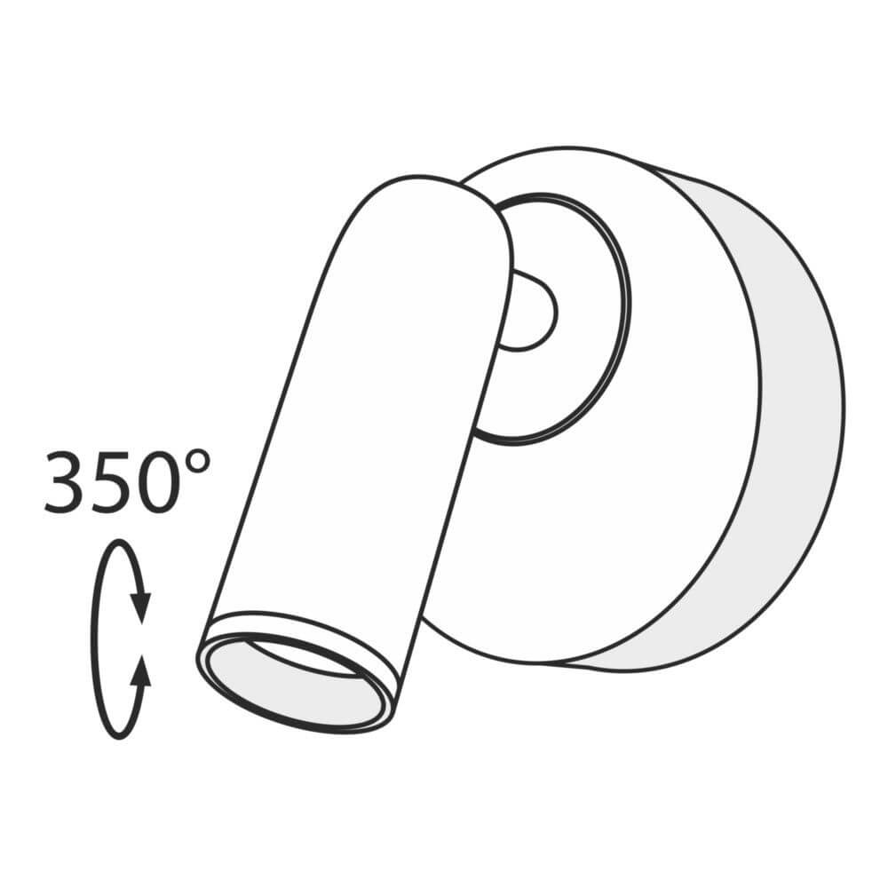 Mirax -LED -seinän valonheittimet pyörivä 350 °