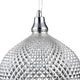Moreno Pendelleuchte Ø 28cm mit verchromtem Metallrahmen und feinen Glasornamenten.