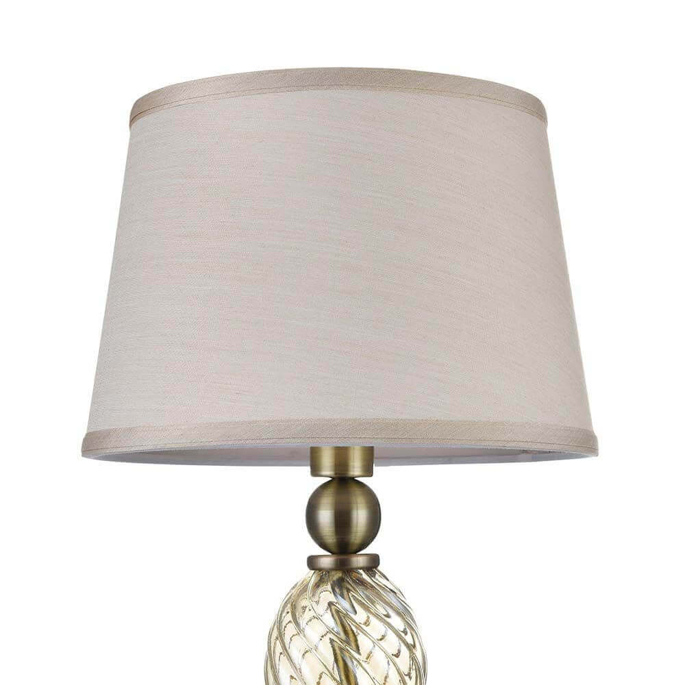 Murano Glas Tischlampe Champagner