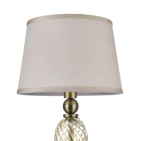 Murano Glas Tischlampe Champagner