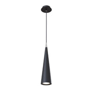 Nevill pendant light in a modern, black design with a conical shape and high-quality light.