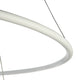 Nola LED Hängeleuchte Metall Weiß mit verstellbarem Ring aus Metall in Weiß.