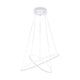 Nola LED Pendelleuchte Ø 60cm in modernem Design mit verstellbaren Ringen und Metallgestell.