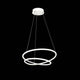 Nola LED Pendelleuchte Weiß mit Metallgestell und zwei Ringen, ideal für modernes Interiordesign.