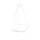 Nola LED Pendelleuchte Weiß mit modernem Metallgestell und verschiedenen Durchmessern in einem eleganten Design.
