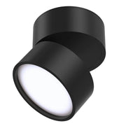 Onda LED-Deckenspot Ø 8,5cm Schwarz, drehbare Metall-Deckenaufbauleuchte mit verstellbarem Spot