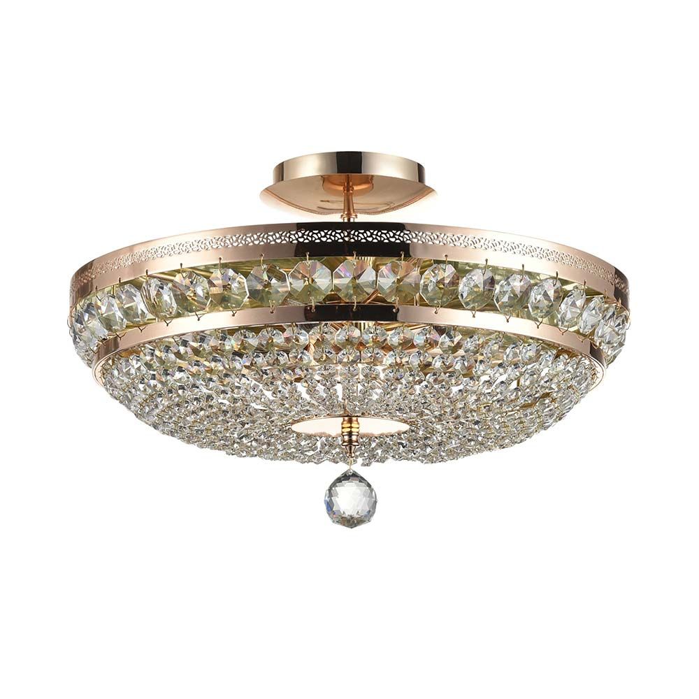 Ottilia plafonnier légère en métal or