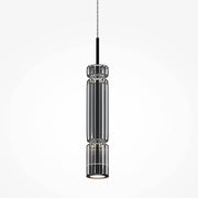 LED Pendelleuchte Ordo Ø 8cm schwarz, elegante schwarze Hängeleuchte mit modernem Design
