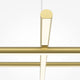 LED Pendelleuchte Radiance Gold, moderne Deckenlampe, warmweiß 3000K, elegantes Design für stilvolle Innenräume.