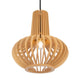 Ovale Holz Pendelleuchte Roots in modernem Design mit einzigartiger Holzstruktur für stilvolle Innenräume.