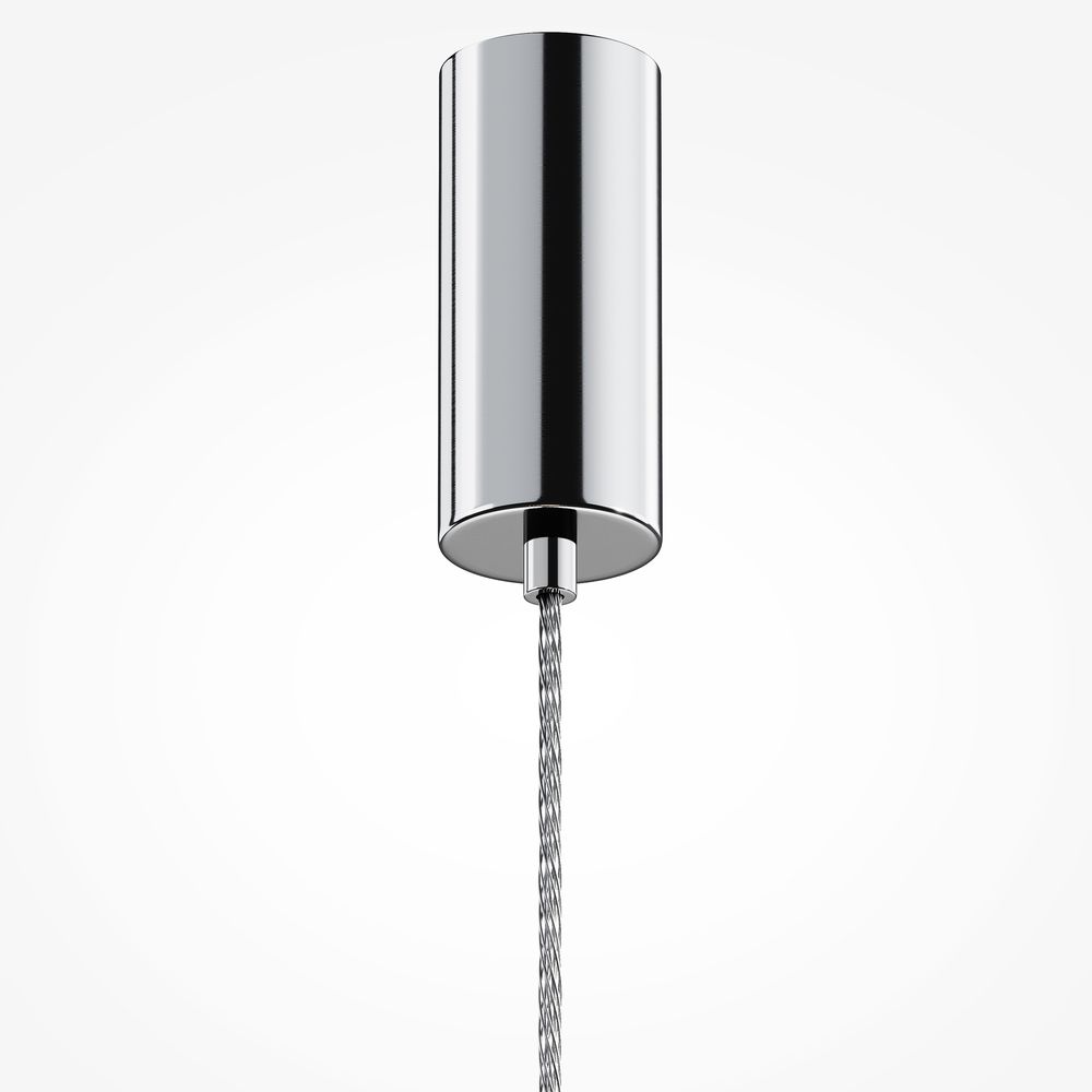 LED Hängeleuchte Ordo XL mit chrome-finish und abgehängtem Kabel, elegantes Design für stilvolle Beleuchtung.