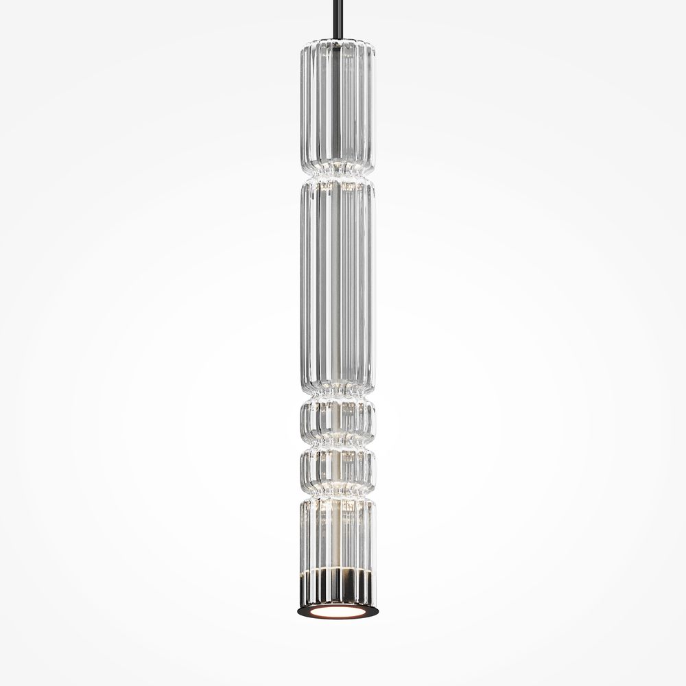 Moderne LED Hängeleuchte Ordo XL mit elegantem gläsernem Design und Ø 8cm, ideal für zeitgenössische Innenräume.